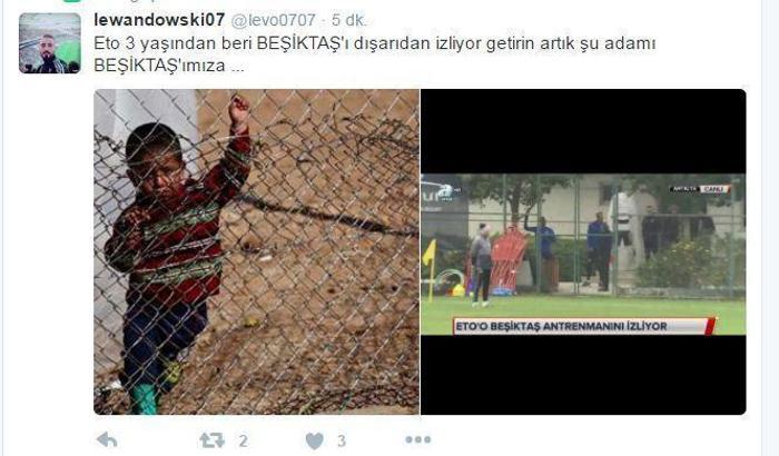 Etoo ziyareti sosyal medyayı salladı