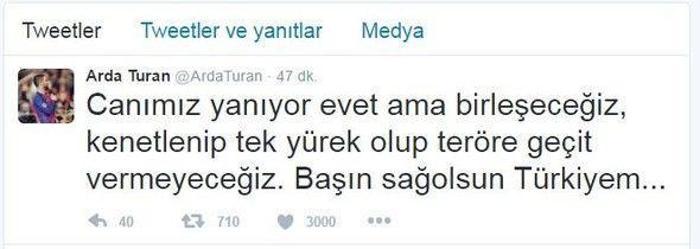 Spor dünyasından teröre tepki