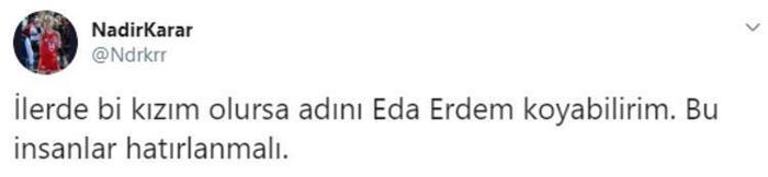 Sosyal medyaya Eda Erdem damgası