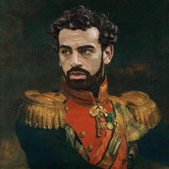 Futbolcuları asker gibi resmetti