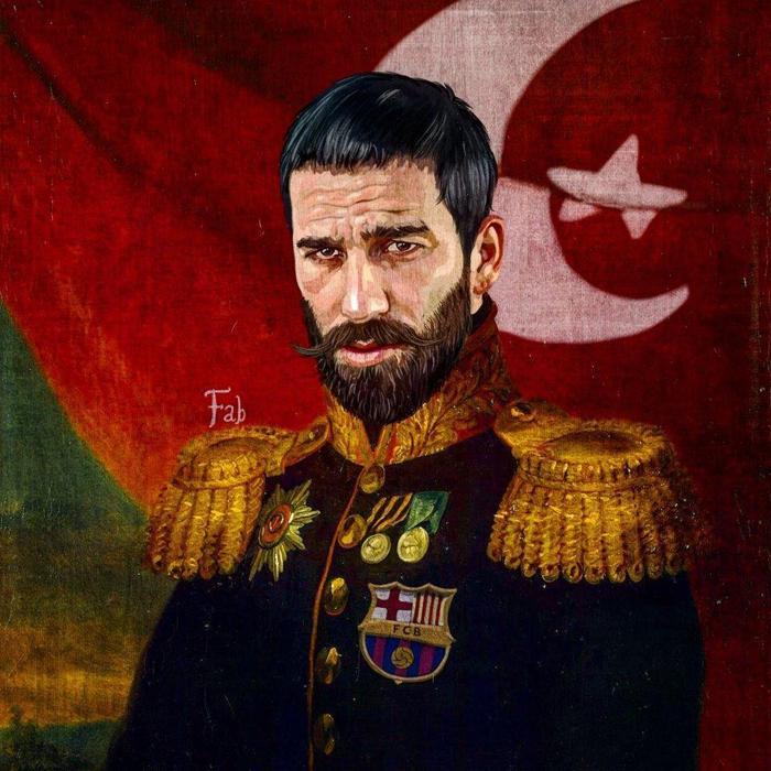 Futbolcuları asker gibi resmetti