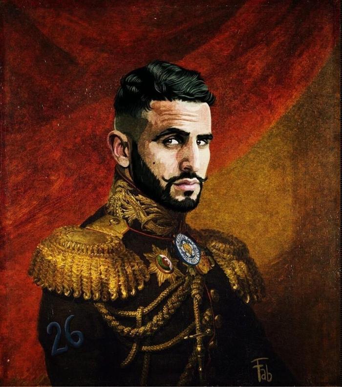 Futbolcuları asker gibi resmetti