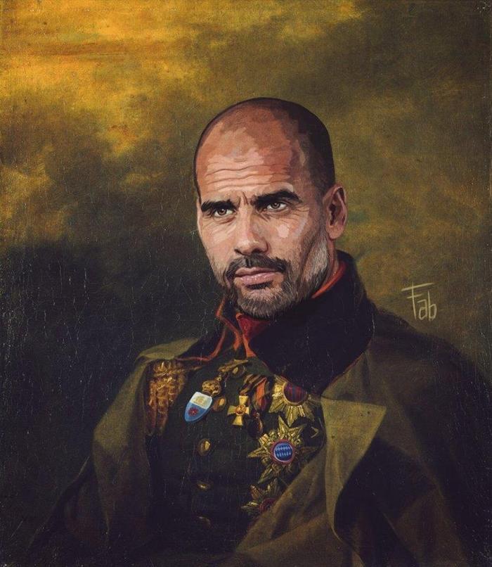 Futbolcuları asker gibi resmetti