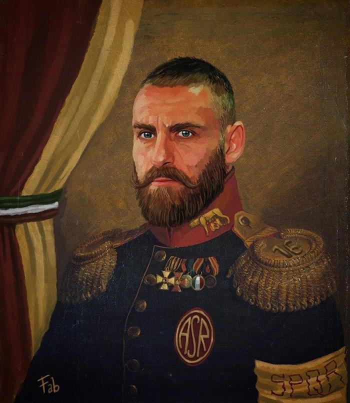 Futbolcuları asker gibi resmetti