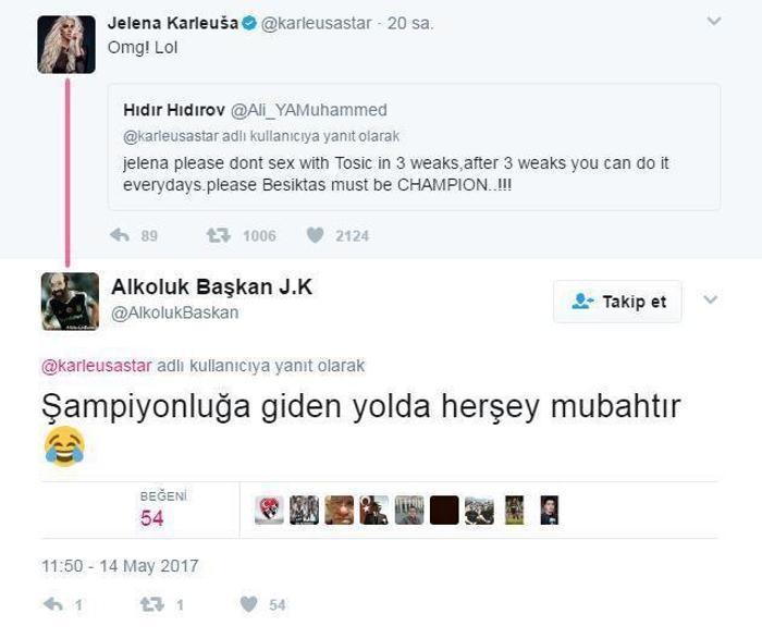 Tosic ile 3 hafta seks yapmayın Jelena cevap verdi...