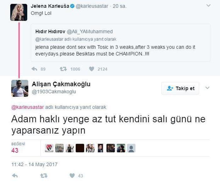 Tosic ile 3 hafta seks yapmayın Jelena cevap verdi...
