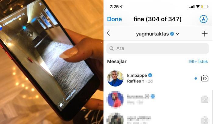 Kylian Mbappenin Yağmur Taktaşa attığı mesajlar ifşa oldu