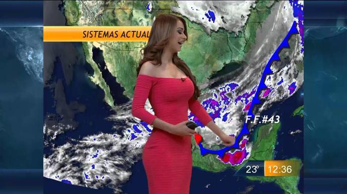 Tigres forması ile hava durumu sunan güzel: Yanet Garcia