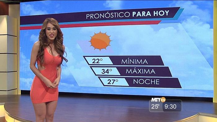 Tigres forması ile hava durumu sunan güzel: Yanet Garcia