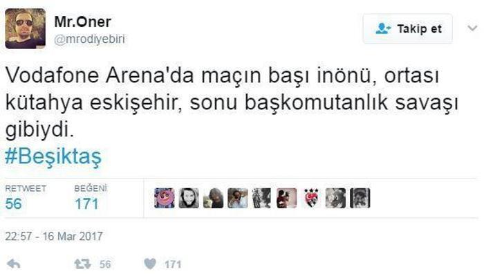 Beşiktaş - Olympiakos maçına Twitterdan tepkiler