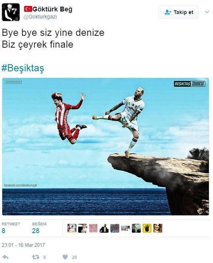 Beşiktaş - Olympiakos maçına Twitterdan tepkiler