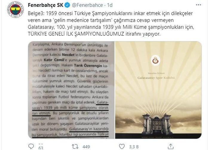 Son dakika | Fenerbahçeden Galatasaraya cevap geldi