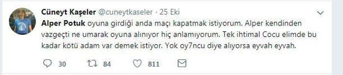 Fenerbahçe taraftarından Alper Potuka büyük tepki