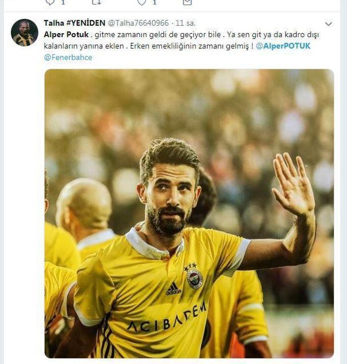 Fenerbahçe taraftarından Alper Potuka büyük tepki