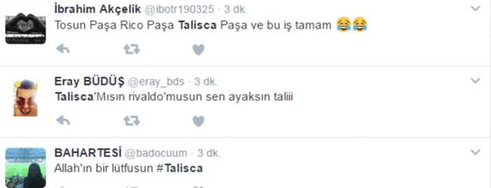 Talisca sosyal medyayı ayağa kaldırdı