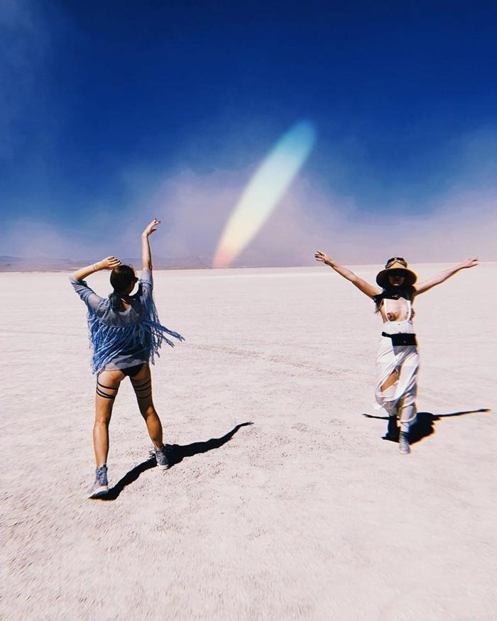 2019 Burning Manden renkli kareler