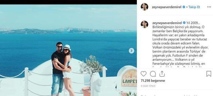 Volkan Demirelin eşi Zeynep Demirelden duygusal mesaj