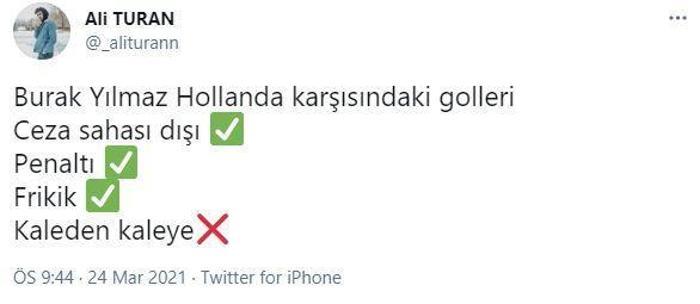 Türkiye-Hollanda maçına Burak Yılmaz damga vurdu