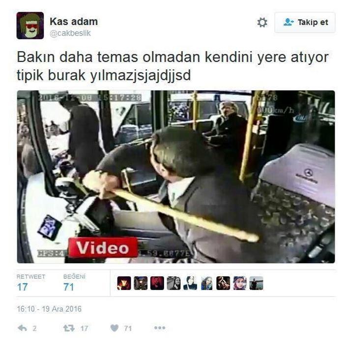 Burak Yılmazın otobüs şoförüyle kavgası ortaya çıktı sosyal medya çalkalandı