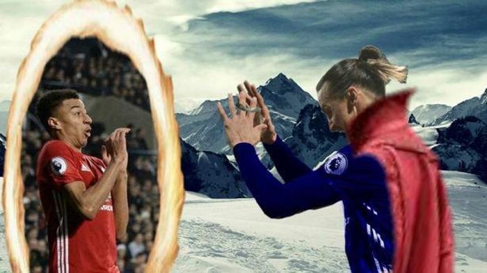 Bol mizahlı Zlatan Ibrahimovic ve Lingardın gol sevinci