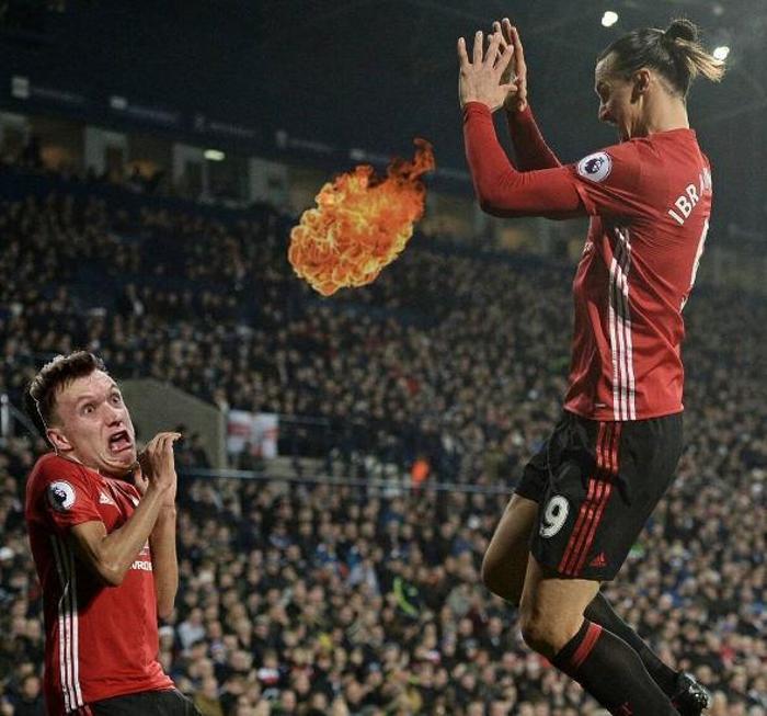 Bol mizahlı Zlatan Ibrahimovic ve Lingardın gol sevinci