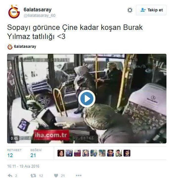 Burak Yılmazın otobüs şoförüyle kavgası ortaya çıktı sosyal medya çalkalandı