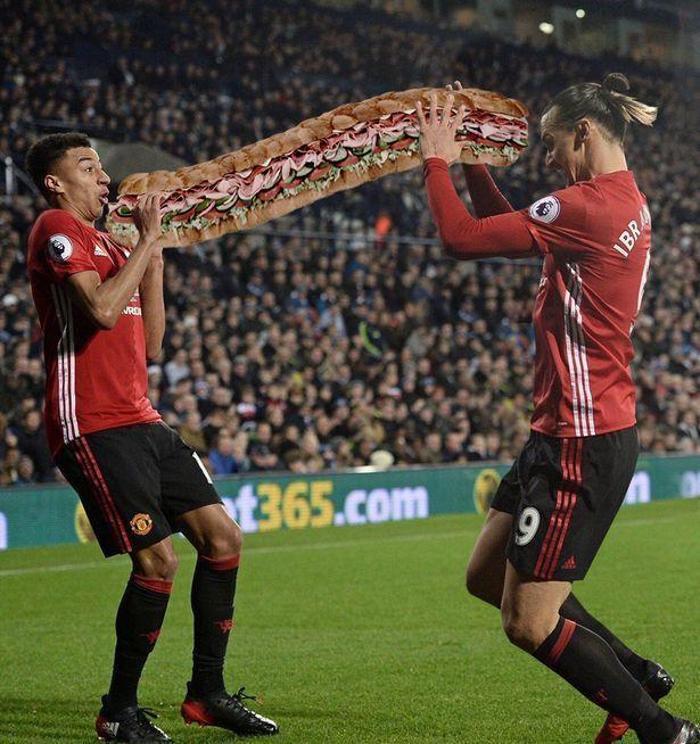 Bol mizahlı Zlatan Ibrahimovic ve Lingardın gol sevinci
