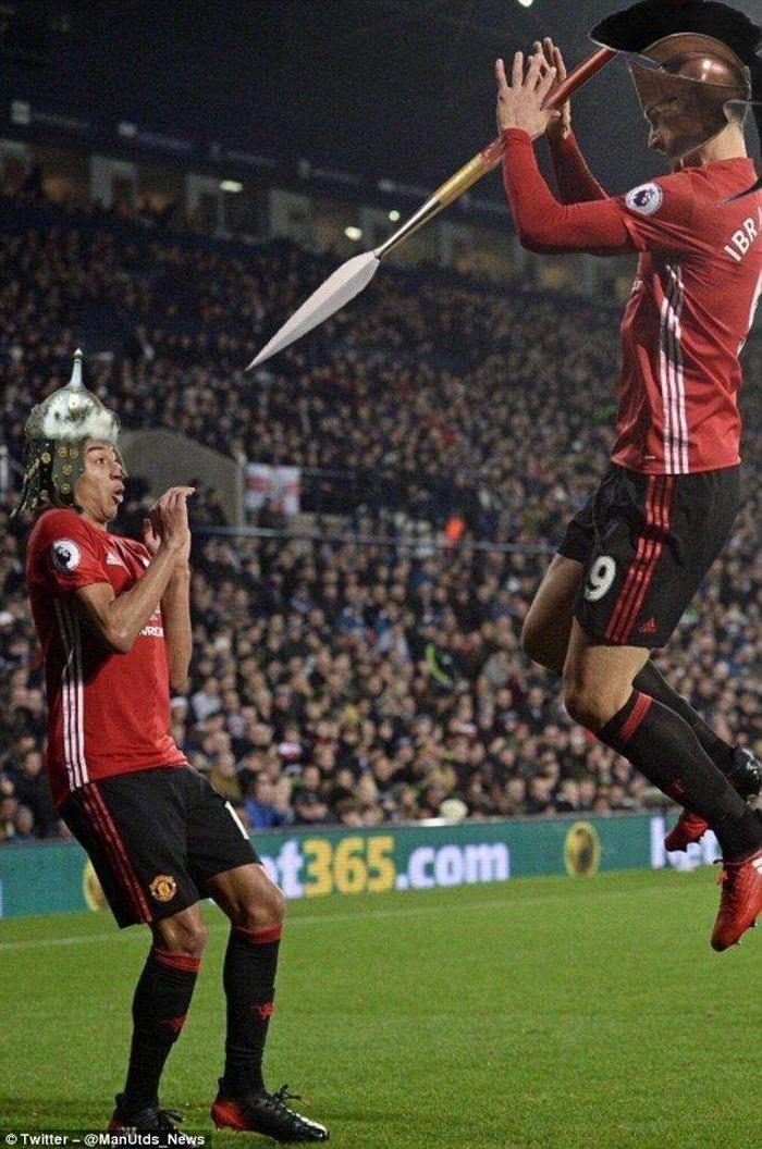 Bol mizahlı Zlatan Ibrahimovic ve Lingardın gol sevinci