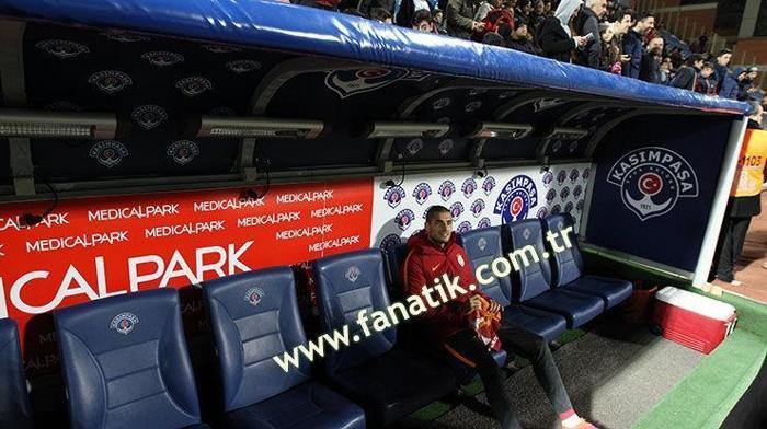 Kasımpaşa-Galatasaray maçından kareler;