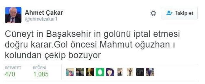 Beşiktaş - Başakşehir maçı hakemi Cüneyt Çakıra tepki yağdı