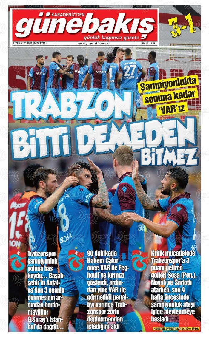Trabzon yerel basını Galatasaray - Trabzonspor maçını manşetlere taşıdı: İstanbulu fethettik
