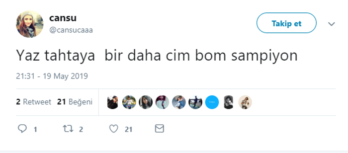 Galatasaray şampiyon oldu taraftar çılgına döndü