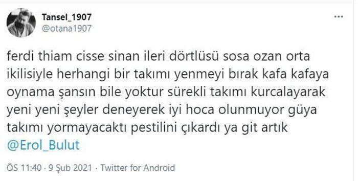 Fenerbahçe taraftarı Başakşehir maçı sonrası çıldırdı: Erol Bulut artık yeter