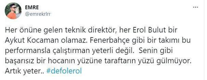 Fenerbahçe taraftarı Başakşehir maçı sonrası çıldırdı: Erol Bulut artık yeter