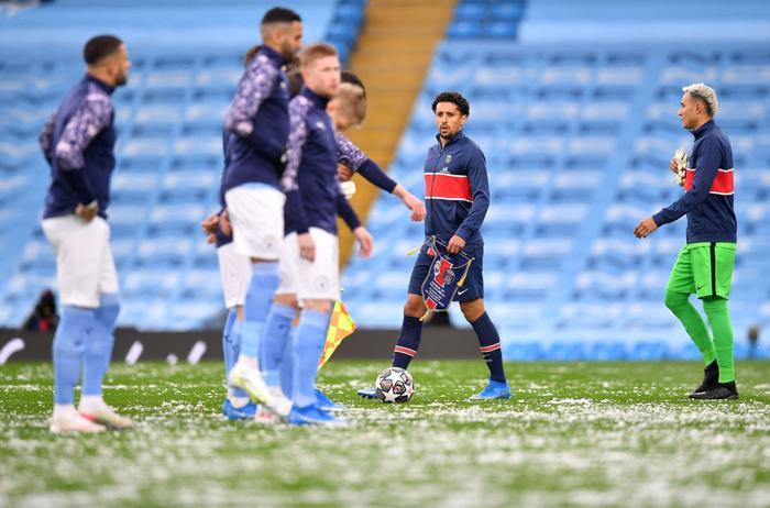 Manchester City-PSG maçı öncesi dolu sürprizi İşte o kareler...