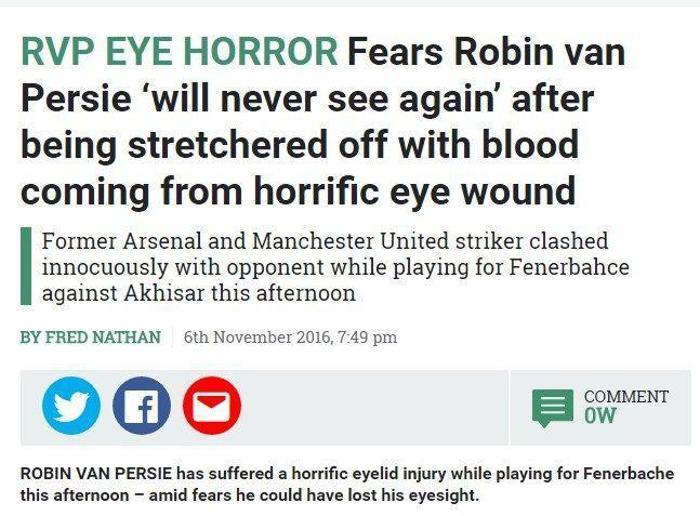 Abarttılar Van Persie bir daha göremeyecek