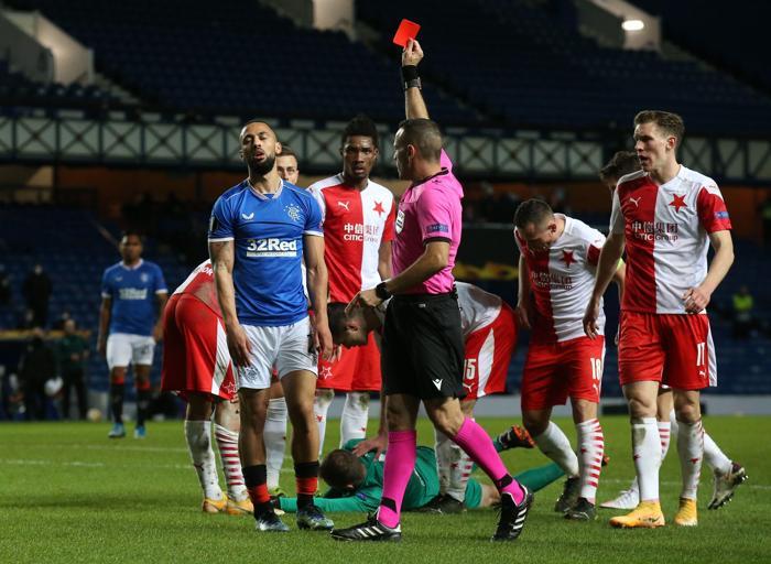 Rangers-Slavia Prag maçında sakatlık... Ondrej Kolar, hastaneye kaldırıldı