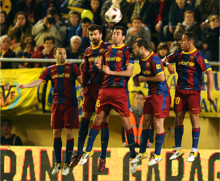 Barcelona (Andres Iniesta, Gerard Pique, Sergio Busquets, Javier Mascherano, Thiago Alcantara) — 2011