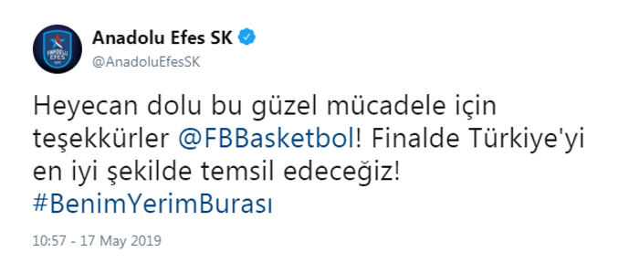 Anadolu Efesten Fenerbahçeye...