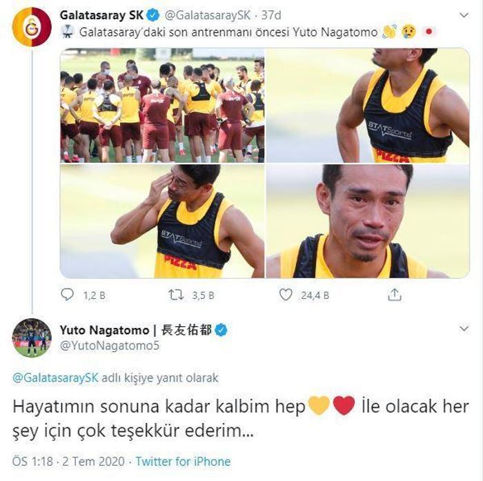 Son dakika | Nagatomo Galatasaraya gözyaşlarıyla veda etti