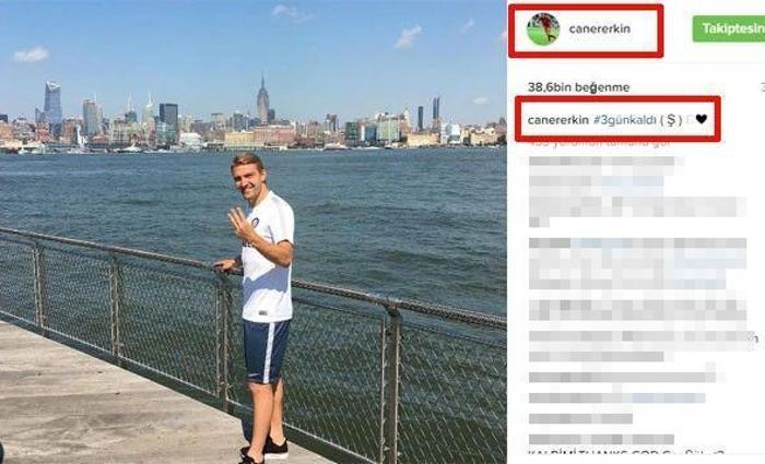 Caner Erkin bu fotoğrafı paylaştı ve...