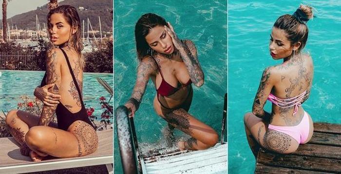 Sergio Agüeronun yanındaki dövmeli güzel Zoe Cristofoli