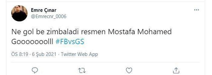 Fenerbahçe - Galatasaray | Mostafa Mohamedin golü sosyal medyayı salladı