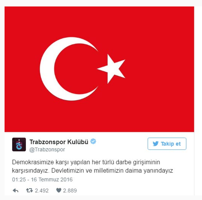 Spor dünyasından darbe girişimine tepkiler