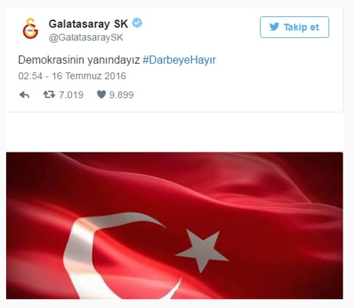 Spor dünyasından darbe girişimine tepkiler