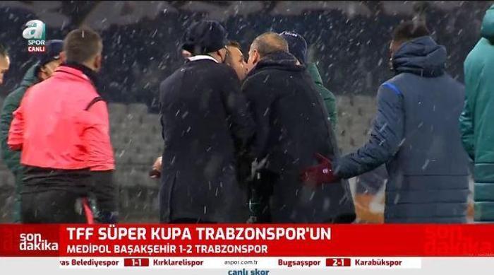 Okan Buruku maç sonu Abdullah Avcı zor sakinleştirdi