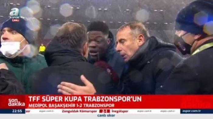 Okan Buruku maç sonu Abdullah Avcı zor sakinleştirdi