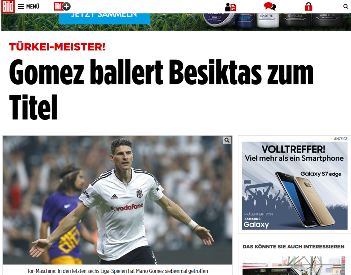 Geldi, gördü, şampiyon oldu - Bild