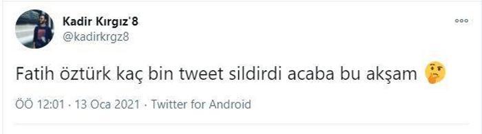 Fatih Öztürk geceye damga vurdu: Kaç bin tweet sildirdi acaba