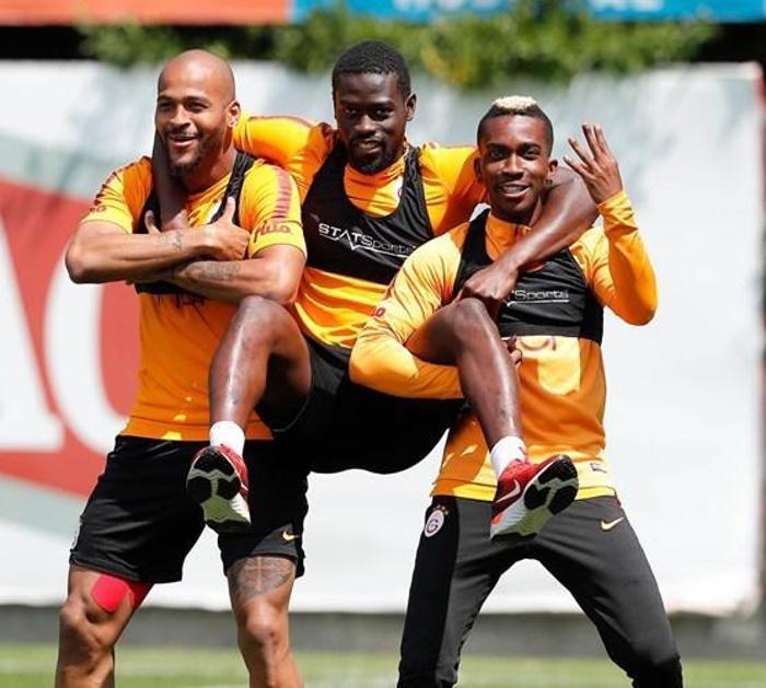 Galatasarayda neşeli idman